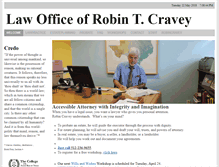 Tablet Screenshot of craveylaw.com